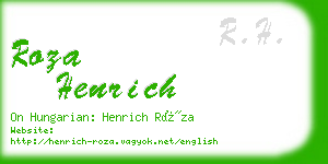 roza henrich business card